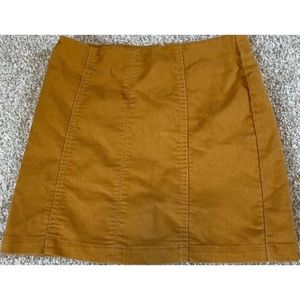 Forever 21 Golden Mustard Short Mini Skirt